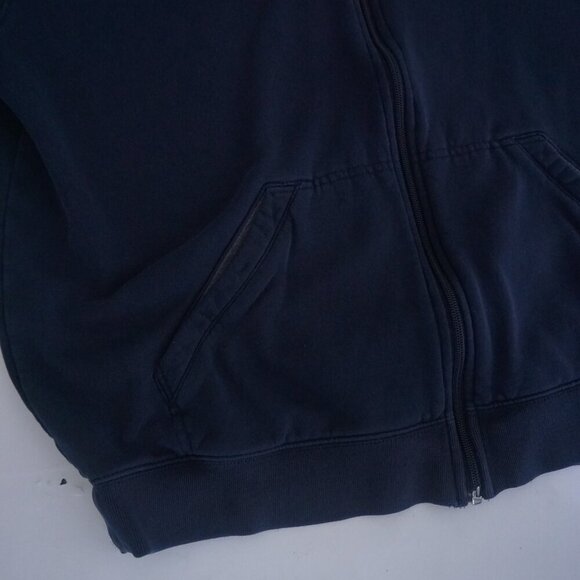 Vintage Y2K Nike The Athletic Dept. Navy Cotton Hooded Zip Up Sweater XL - Picture 7 of 11